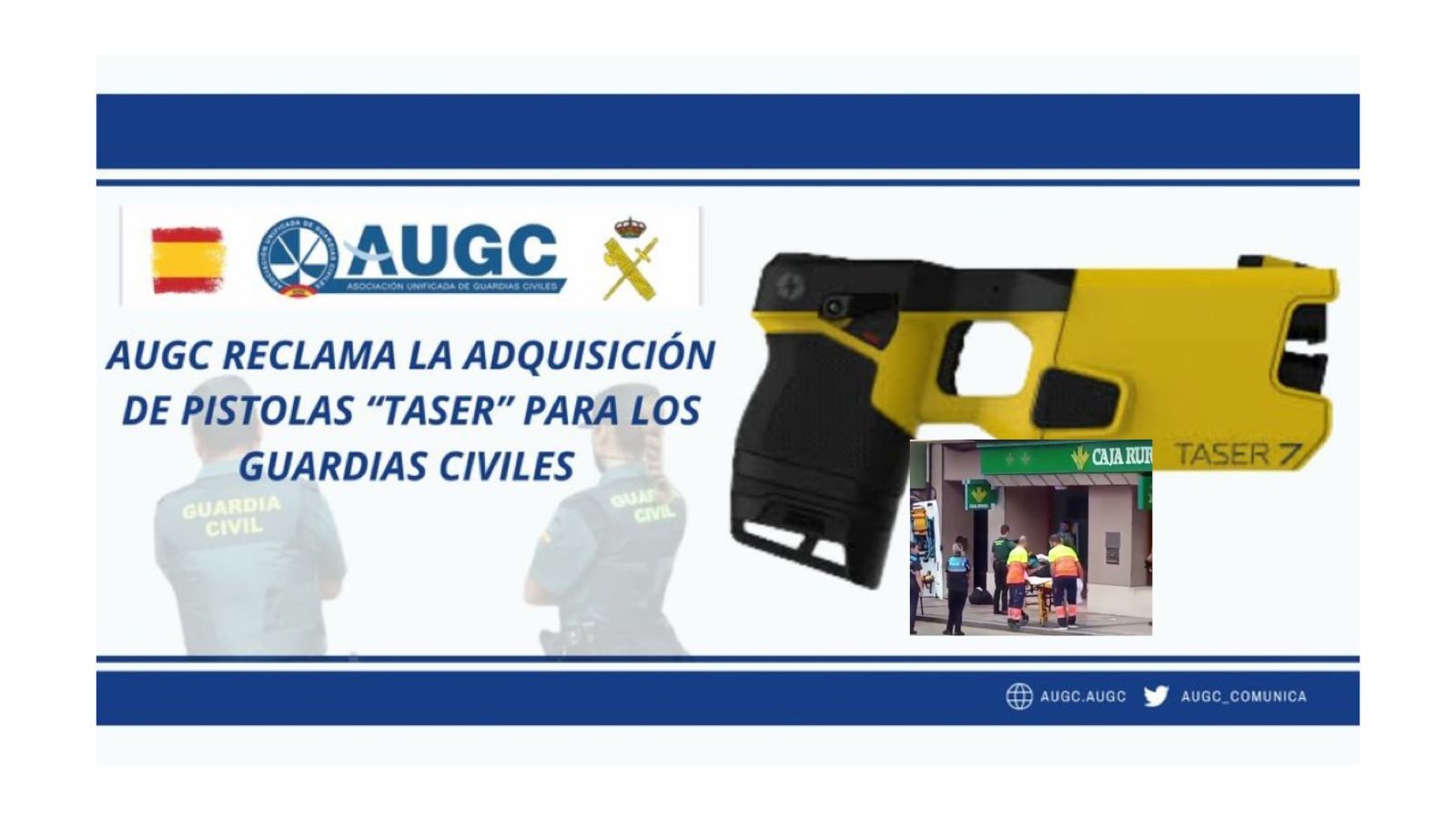 AUGC denuncia la insuficiencia de pistolas Taser y exige dotación ...